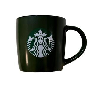 Starbucks Dark Green Ceramic Coffee Mug 11oz Traditional 2025 Drinkware‎ Logo